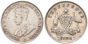 Австралия 3 пенса 1926 Георг V (1910-1936) KM 24 серебро 4621-1134