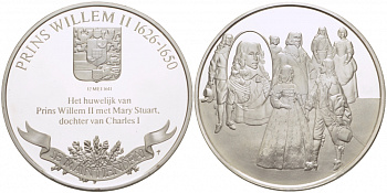 Нидерланды медаль ND серия великие правители, королева Юлиана (1909-2004), 36 мм, 17,5 гр  серебро  PROOF  1082-8-34