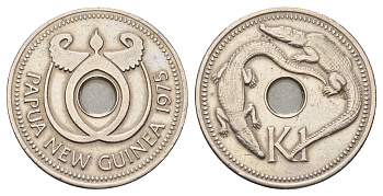 Папуа - Новая Гвинея 1 кина 1975 KM 6 медно-никель 4680-211