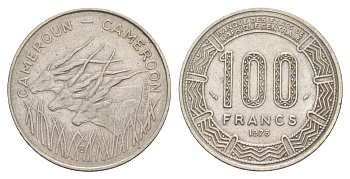 Камерун 100 франков 1975 KM 17 никель 4654-436