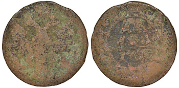 Россия 1 деньга 1750 медь 51-3944