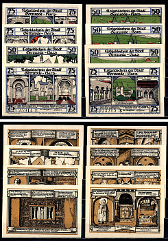 Гернроде-им-Гарц (Анхальт) набор из 8 нотгельдов 1921 7556-4-4-1