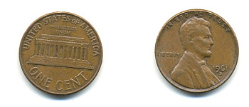 США 1 цент 1961 D, Авраам Линкольн KM 201 медь цинк 76-556