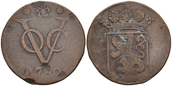 Нидерландская Восточная Индия, Голландия (Holland) 1 дуит 1780 KM 70 медь 4575-832