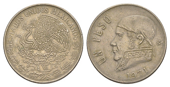 Мексика 1 песо 1971 Хосе Мария Морелос KM 460 медно-никель 4646-334
