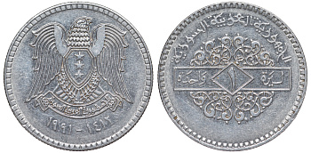 Сирия 1 фунт 1991 AH 1412 KM 120.2 сталь 4513-735