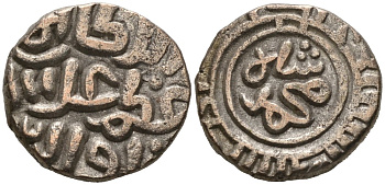 Индия 2 гани 1308 (AH711) Делийский Султанат, Ghiyath al-Din Balban Goron/Goenka D 233, Mitchiner 2569 биллон 192-713