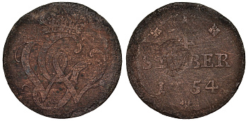 ГЕРМАНИЯ 1/4 ШТЮБЕРА 1754 WIED-RUNKEL медь 71-1141