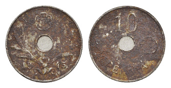Финляндия 10 пенни 1945 KM 34 железо 4647-957