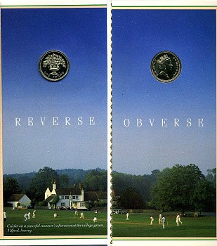 Великобритания 1 фунт 1987 Елизавета II (1952-2022) KM 948, Spink 4333 никель латунь BUNC 00-00