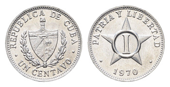 Куба 1 сентаво 1970 KM 33.1 алюминий UNC 4668-838