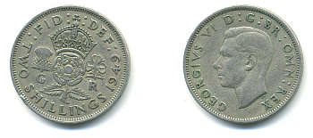 Великобритания 2 шиллинга (флорин) 1949 Георг VI (1936-1952) KM 878, Spink 4107 медно-никель 80-134