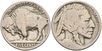 США 5 центов 19?? индеец, бизон KM 134 медно-никель 4563-222