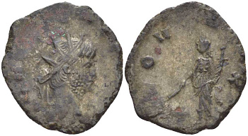 Римская Империя антониниан 265 - 267 Галлиен, PROVIDENTIA AVG, Рим RIC 267 биллон 1073-17-111