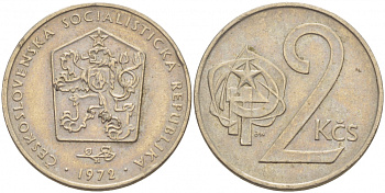 Чехословакия 2 кроны 1972 KM 75 медно-никель 3856-1244