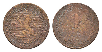 Нидерланды 1 цент 1898 Вильгельмина (1890-1948) KM 107 бронза 71-1531