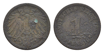 Германия 1 пфенниг 1896 Вильгельм II (1888-1918) KM 10, J. 10 медь 4639-1115