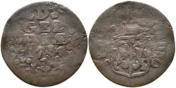 НИДЕРЛАНДЫ, ГЕЛЬДЕРЛЕНД 1 ДУИТ 1754 KM 88 медь 28-944