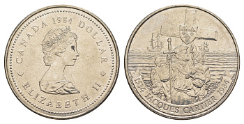 Канада 1 доллар 1984 Жак Картье KM 141 никель UNC 4185-1031