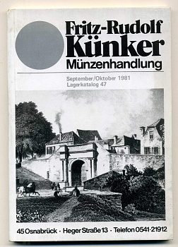 ФРИТЦ-РУДОЛЬФ КЮНКЕР КАТАЛОГ ФИКСИРОВАННЫХ ПРОДАЖ (LAGERKATALOG) 1981 СЕНТЯБРЬ-ОКТЯБРЬ, № 47 00-01-01-38