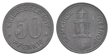 Боттроп 50 пфеннигов 1917 Funck 54.2, Men05 3320.2, Men18 4240.2 цинк 4637-1156
