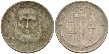 Бразилия 100 рейс 1936 Маркиз Тамандаре KM 536 медно-никель 4115-534