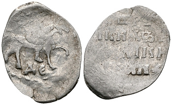 Русское Царство денга 1547-1584 Иван IV Васильевич, Московский  монетный двор, 0,34 ГР ГиК №60 серебро 262-1465