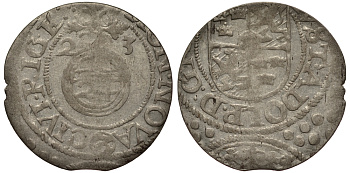 ЛИВОНИЯ, РИГА 1/24 ТАЛЕРА 1623 ШВЕДСКАЯ ОККУПАЦИЯ, ГУСТАВ АДОЛЬФ II, ВЕС 1,07 ГР. KM 10 серебро 1516-623