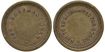 США? жетон ND только для развлечений, на товары не обменивается латунь 4163-154