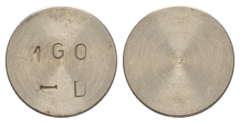 Германия жетон для весов ND вес 5,3 гр белый металл 4638-943