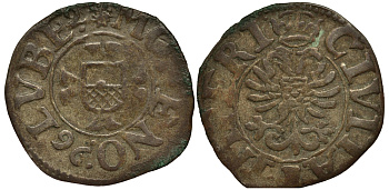 Любек зехлинг (6 пфеннигов) 1622 Behrens 441 серебро 413-6412