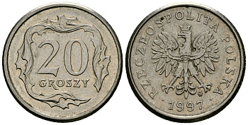 Польша 20 грошей 1997 Y 280 медно-никель 4136-816