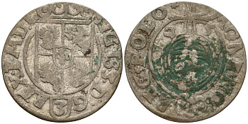 Польша 3 полкера (3 полторака - 1 крейцер) 1625 Сигизмунд III Ваза (1587-1632) Gorecki B.25, KM 41 серебро 4160-168