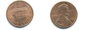 США 1 ЦЕНТ 1998 ЛИНКОЛЬН KM 201b цинк плакированный медью UNC 179-516