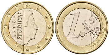 Люксембург 1 евро 2010 Великий Герцог Анри KM 81 биметалл 4148-811