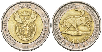 ЮАР 5 рандов 2006 KM 492 биметалл 4364-2445