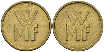 Германия кофейный жетон 1980-Е WMF, ДЛЯ КОФЕМАШИНЫ, диаметр 17,5 мм. латунь 4585-663