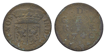 Нидерланды, Голландская Республика, Гелдерланд 1 дуит 1740 KM 83 медь 4655-536