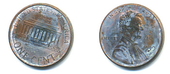 США 1 цент 1999 Авраам Линкольн KM 201b цинк плакированный медью 86-346