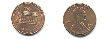 США 1 ЦЕНТ 1996 D, ЛИНКОЛЬН KM 201b цинк плакированный медью UNC 179-458