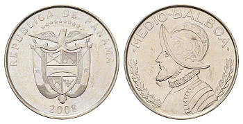 Панама 1/2 бальбоа (50 сентесимо) 2008 KM 129.1 медь плакированный медно-никелем UNC 4653-526