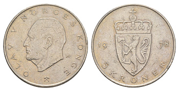 Норвегия 5 крон 1978 Улаф V (1957-1991) KM 420 медно-никель 4162-513