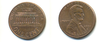США 1 ЦЕНТ 2004 D ЛИНКОЛЬН KM 201b цинк плакированный медью 86-456