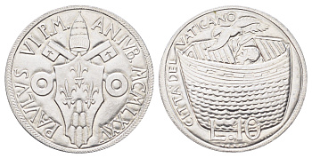 Ватикан 10 лир 1975 Священный год KM 127 алюминий UNC 4699-627
