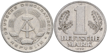 ГДР 1 марка 1956 A KM 13 алюминий 117-1233