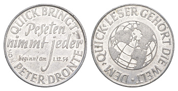 Германия торговоый жетон "быстрое получение Песеты" 1954 алюминий 4638-223