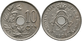 БЕЛЬГИЯ 10 САНТИМОВ 1926 BELGIE KM 86 медно-никель 4179-1053