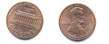 США 1 ЦЕНТ 2008 ЛИНКОЛЬН KM 201b цинк плакированный медью 86-525