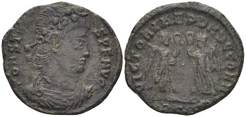 Римская Империя нуммий 347 - 348 Констант, CONSTANS PF AVG / VICTORIAE DD AVGGQ NN, Сисция, (степень редкости С2) RIC 185 биллон 1073-17-104