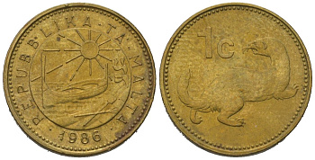 Мальта 1 цент 1986 ласка, горностай KM 78 никель латунь 4396-517